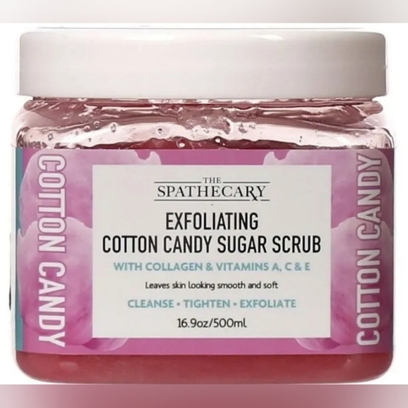 THE SPATHECARY EXFOLIATING COTTON CANDY BODY SCRUB COLLAGEN VITAMINS SEALED - Picture 1 of 3